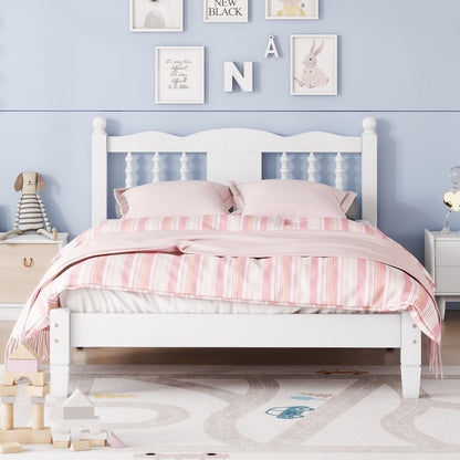 Twin Upholstered Bed with Column Headboard