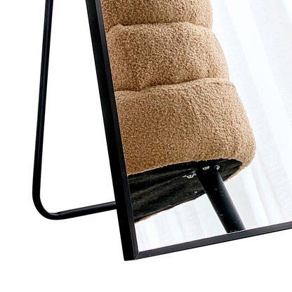Full-Length Aluminum Mirror 65 x 23 Black Frame