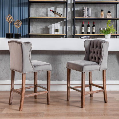 A&A Upholstered Bar Stools Set of 2