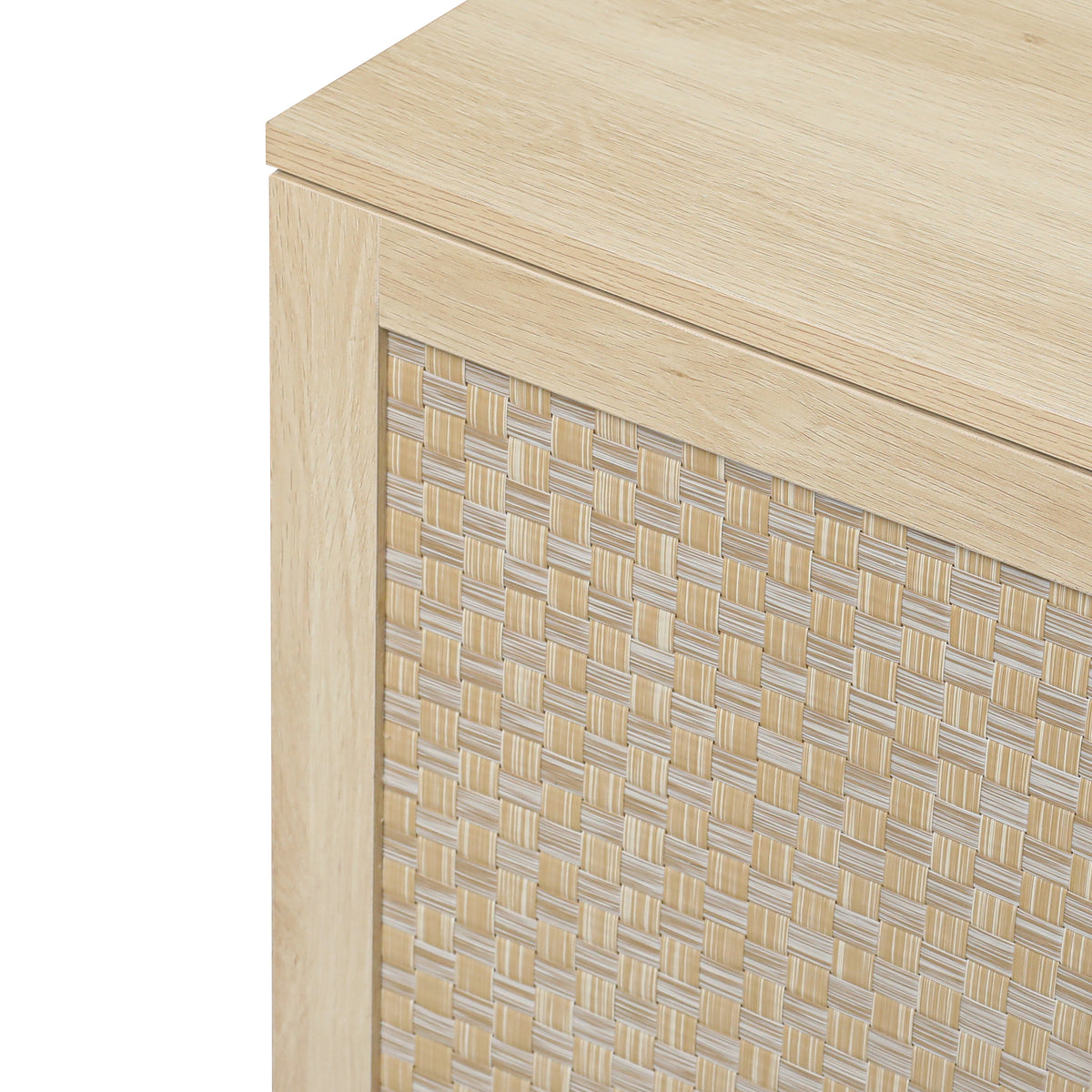 Rattan 4-Door Sideboard Natural