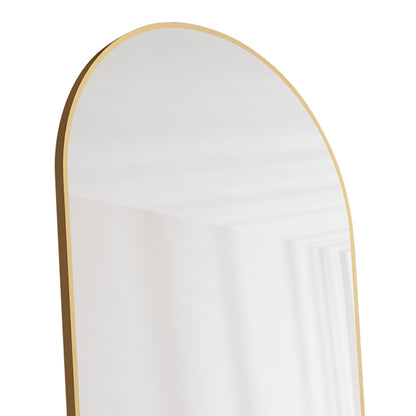 Full-Length Aluminum Alloy Wall Mirror Arched Frame