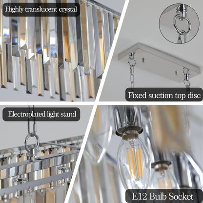Oval Crystal Ceiling Chandelier