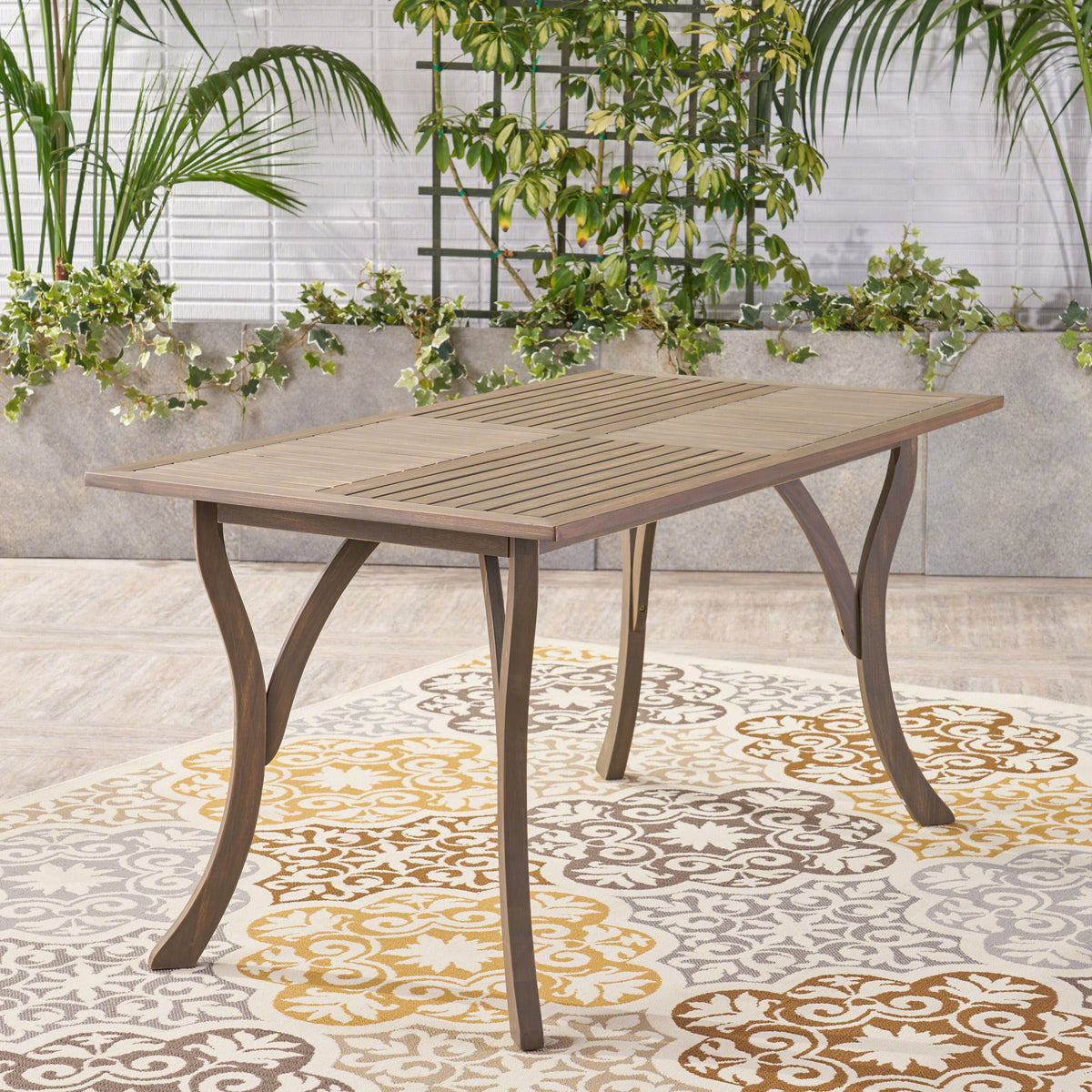 Wood Dining Table Natural Finish