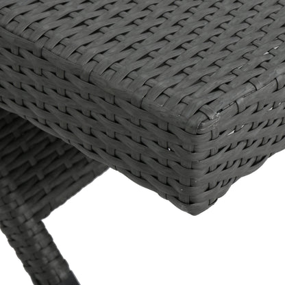 PE Wicker Chaise Lounge Gray