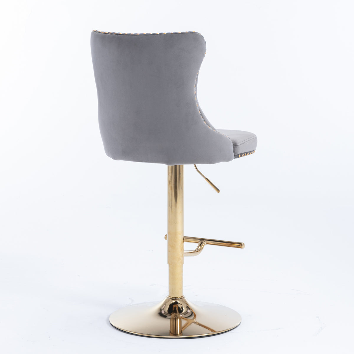 Adjustable Chrome Bar Stools Set of 2 Gray