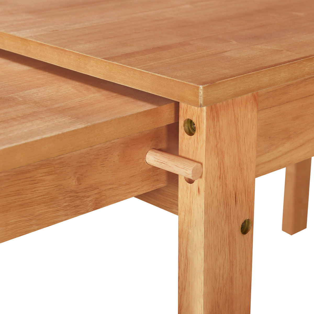 65” 5-Piece Dining Set – Natural Finish
