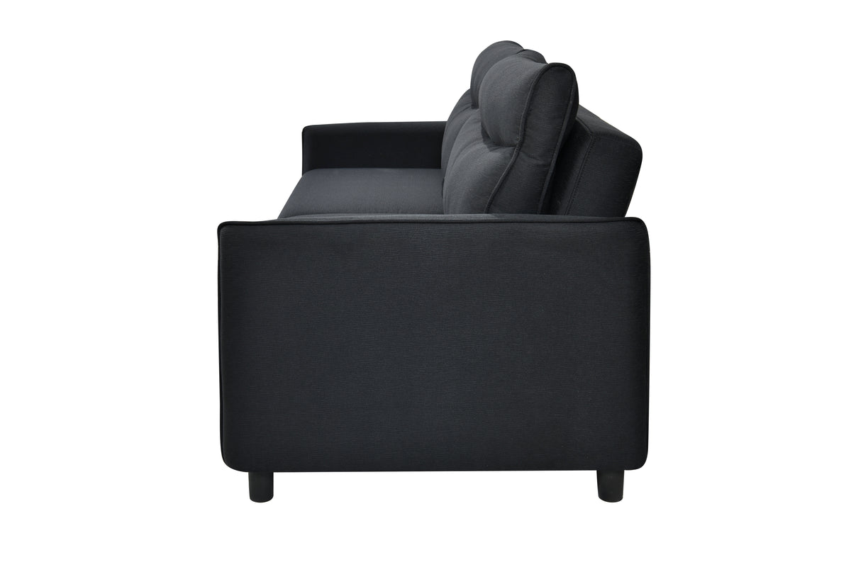 Convertible Sofa Bed with Pullout Black