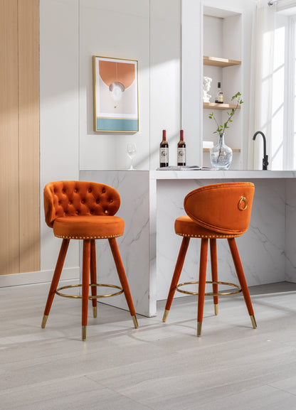 Counter Height Bar Stools Set of 2 Black