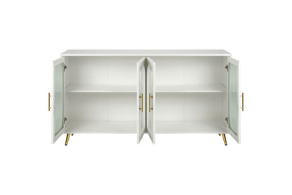 65” Wooden Media Console – Adjustable Shelves