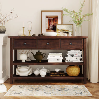 Retro Console Table Pine