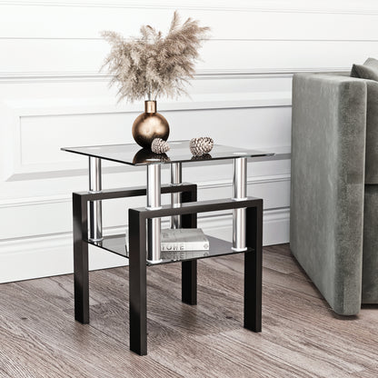 Black Glass Coffee Table – Square