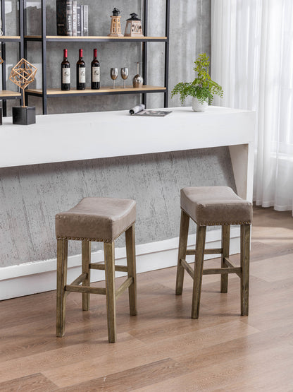 Aveline Counter Stools – Brushed Walnut