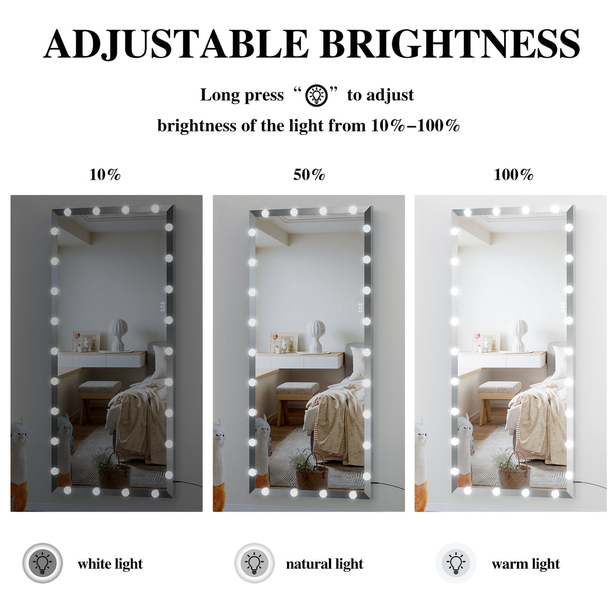 Hollywood LED Vanity Mirror White