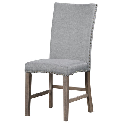 Dining Set with Cushioned Chairs Brown