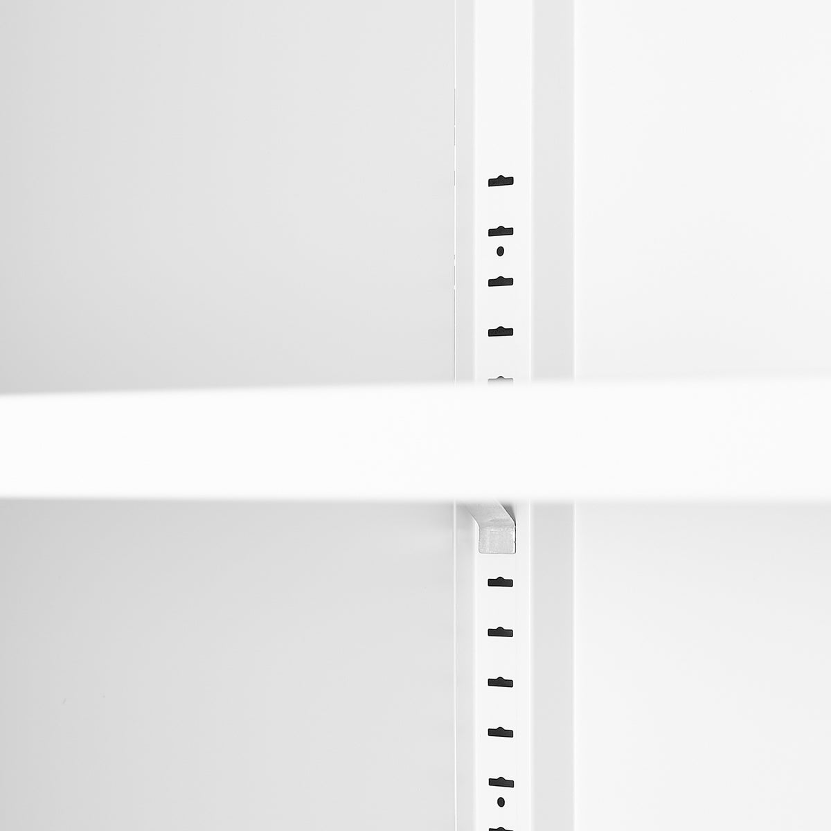White Steel Storage Cabinet with Double Doors
