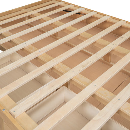 Full Wood Platform Bed