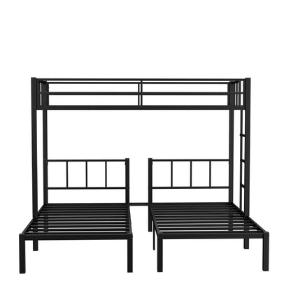 Triple Metal Bunk Bed Black