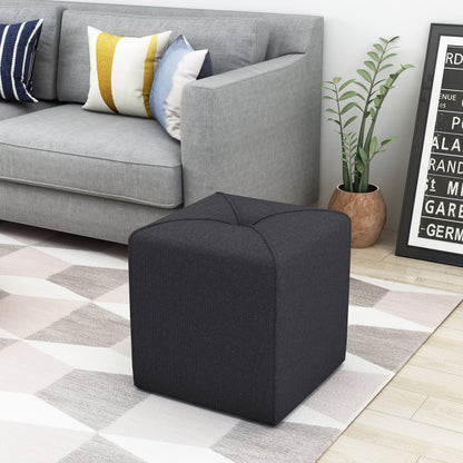 Modern Ottoman with Storage and Wooden Legs