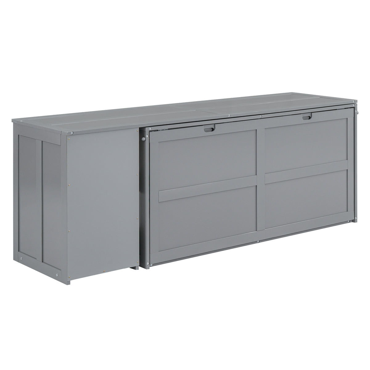 Queen Murphy Bed with Rotating Base Gray