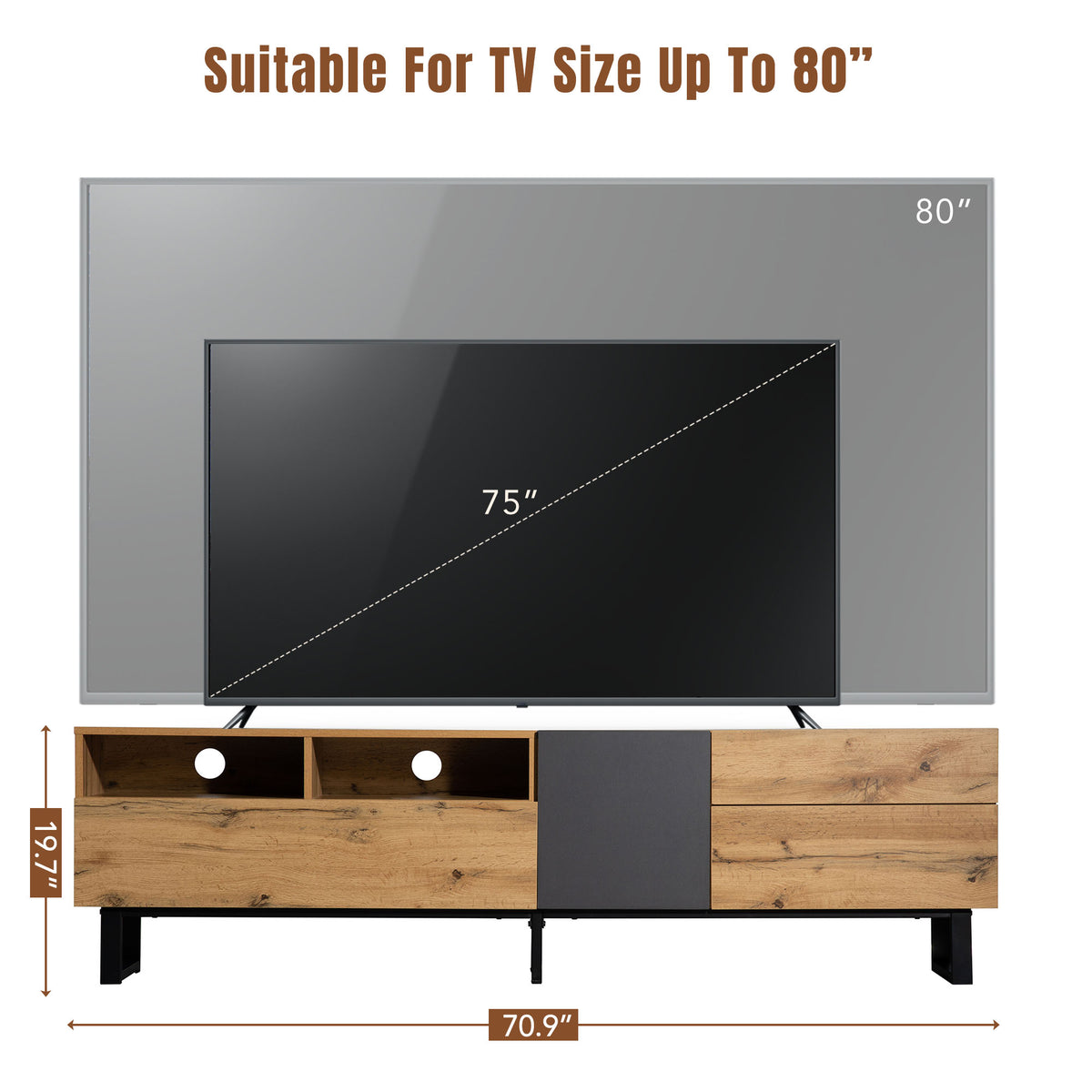 Slimline Modern TV Stand – 80”