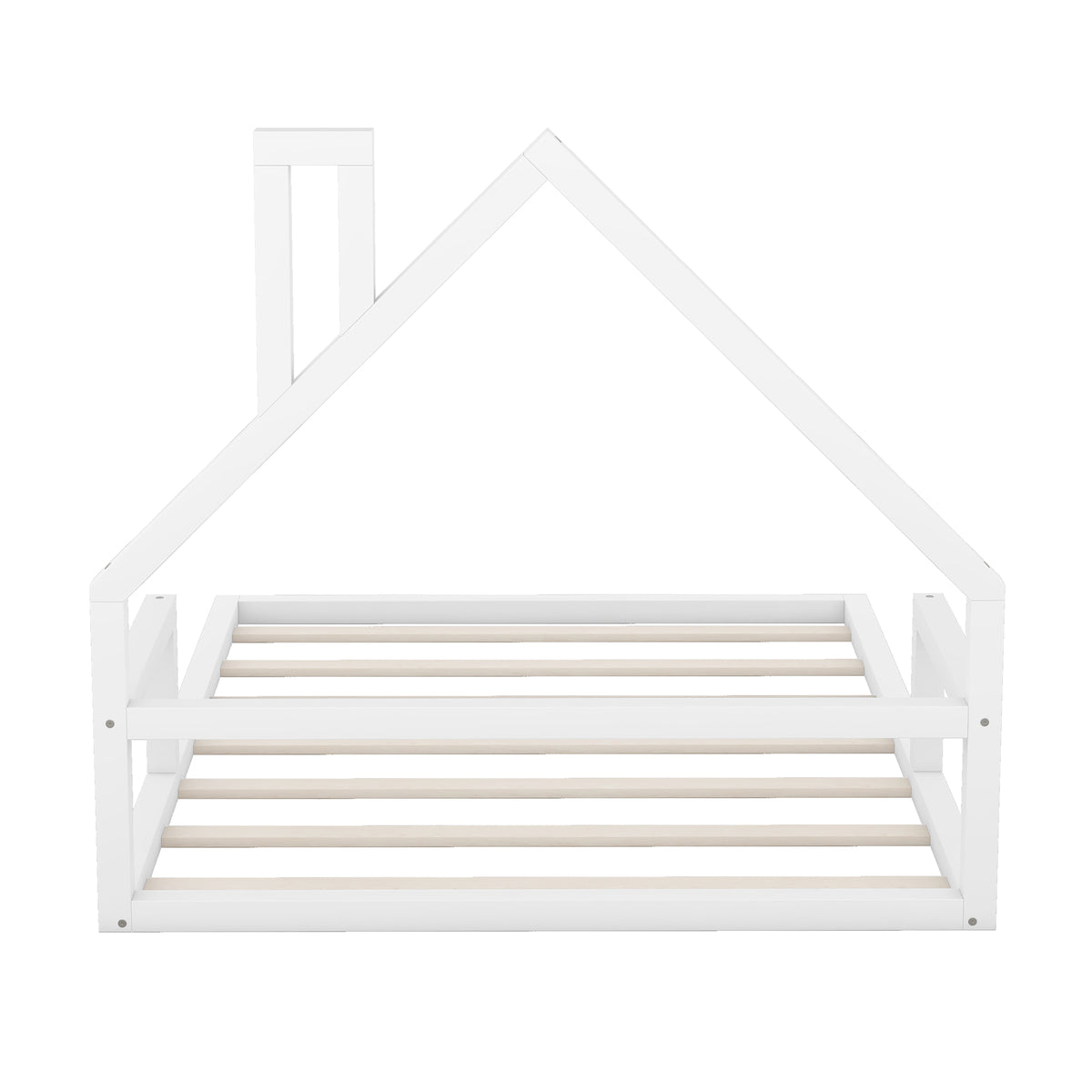 Full Platform Bed White