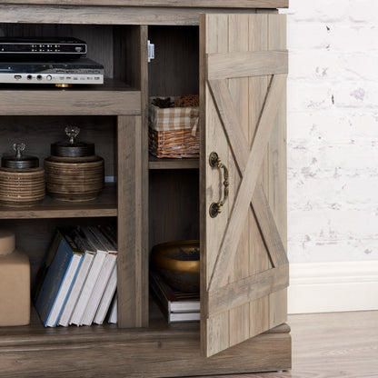 Farmhouse TV Stand Gray Wash