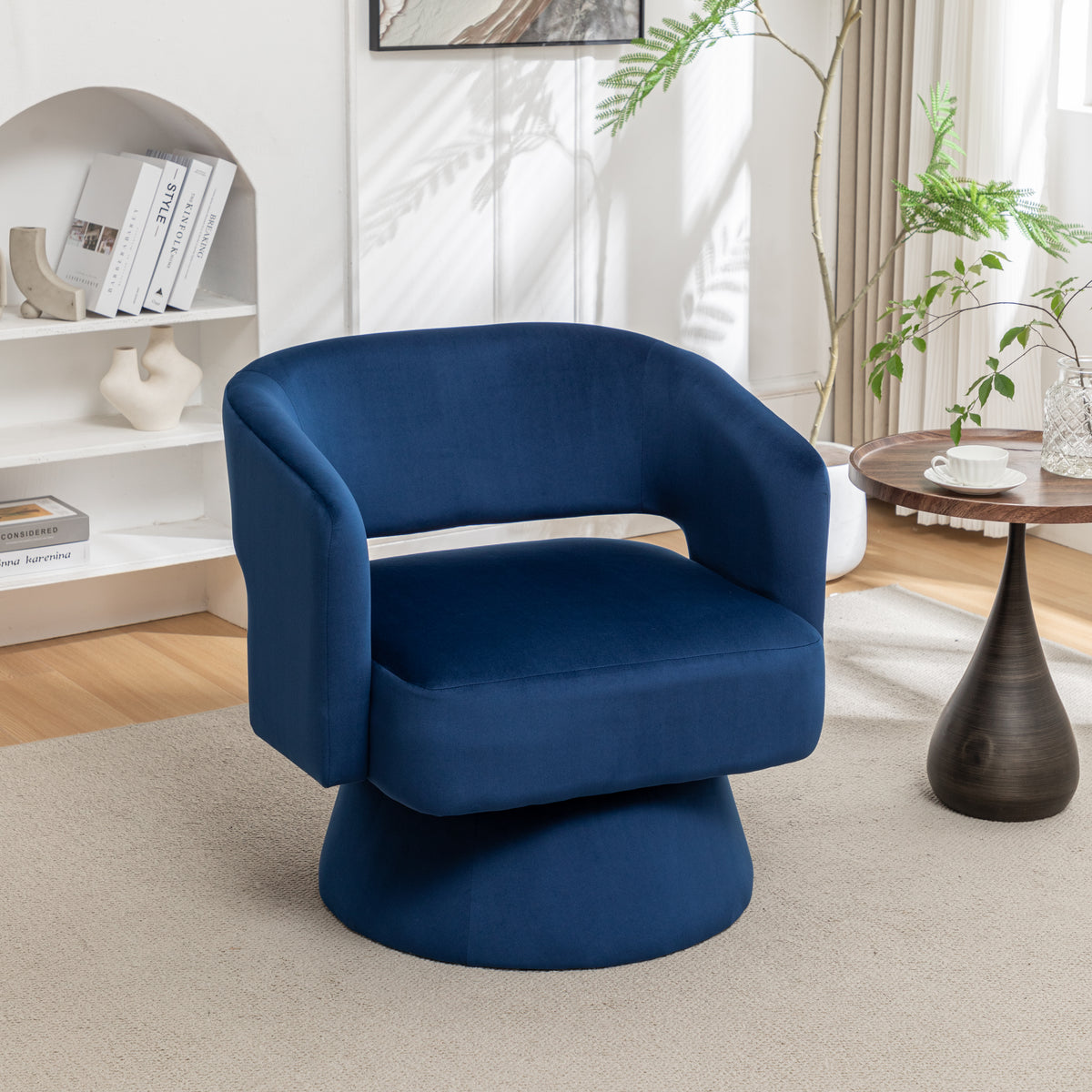 Velvet Swivel Club Chair