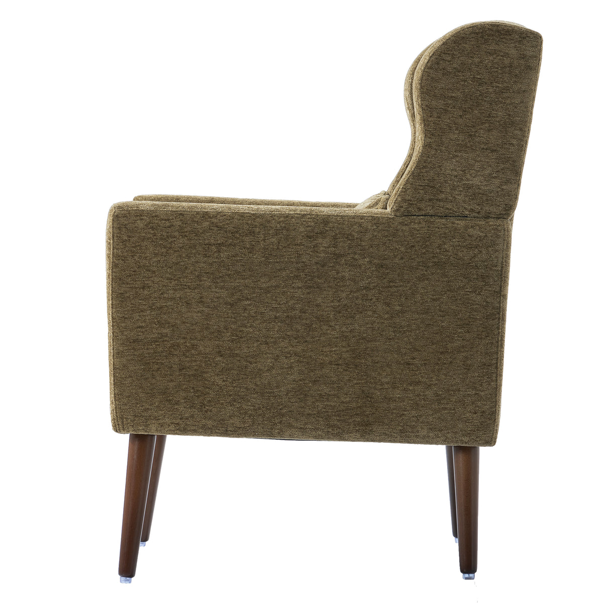 Upholstered Modern Accent Chair Foam Filled Gray