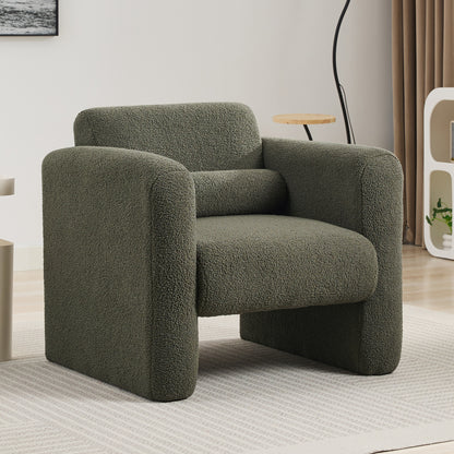 Sheepskin Armchair in Seaweed Green