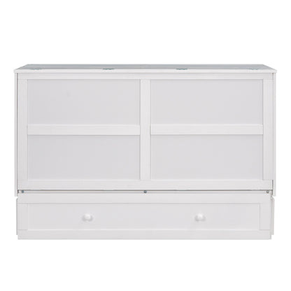 Queen Murphy Bed White