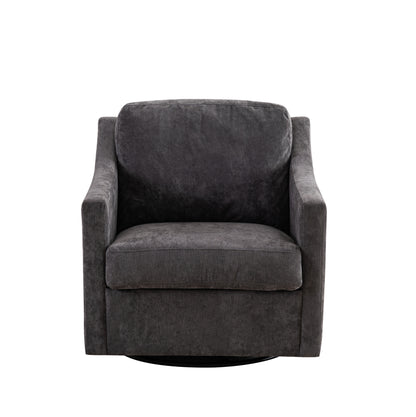 Large Swivel Accent Chair Gray