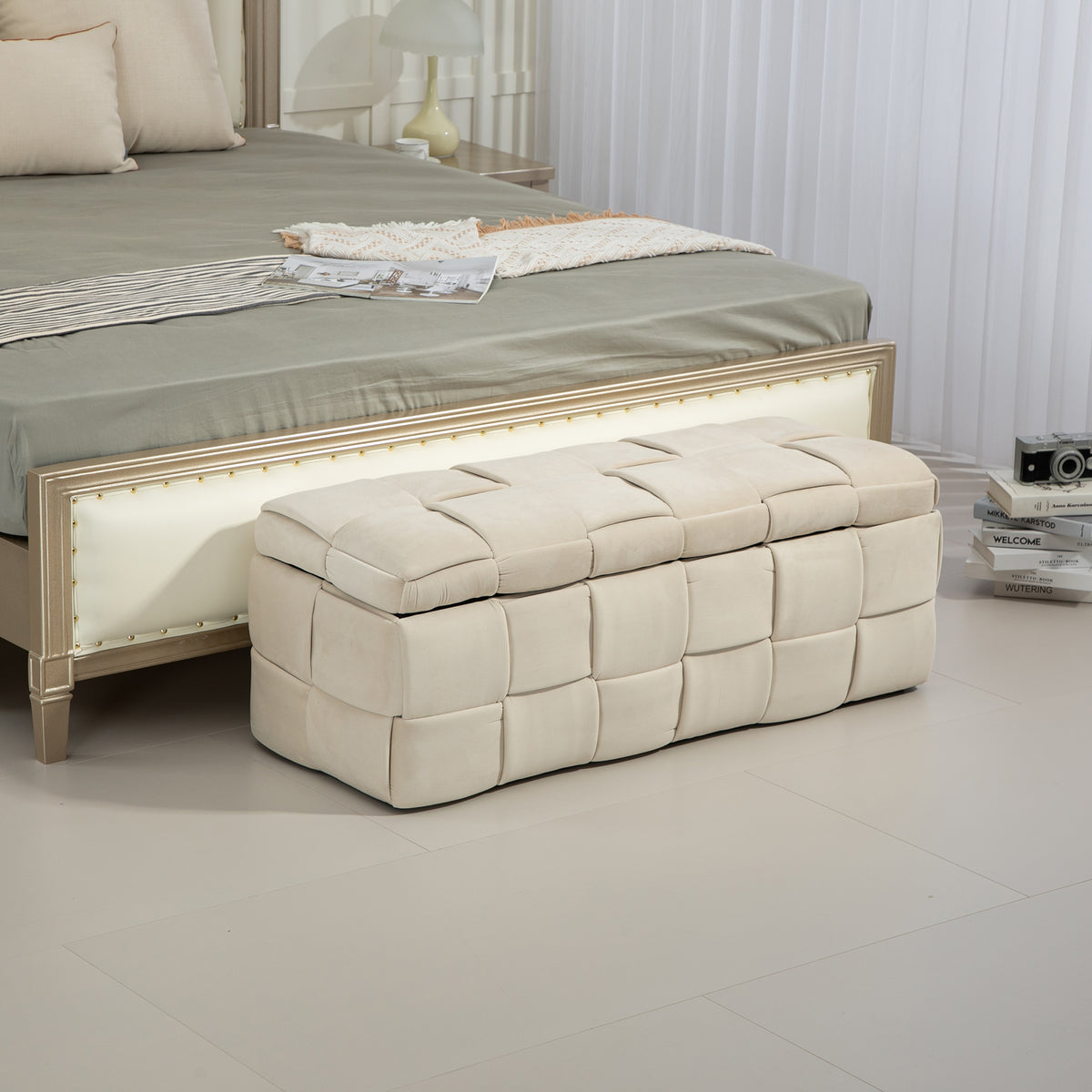 Ottoman Stool Beige