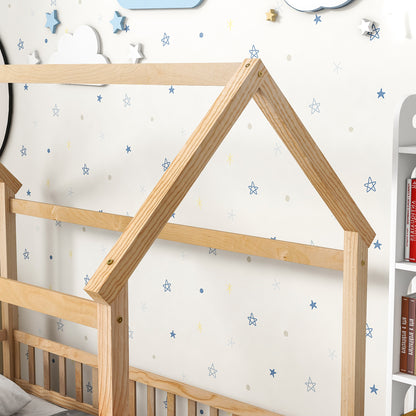 Twin Floor Bed White