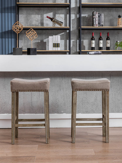 Farmhouse Island Bar Stools Gray