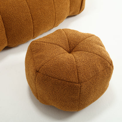 High Resilience Foam Bean Bag Sofa with Footrest