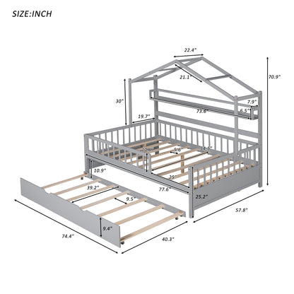 Full House Bed Gray