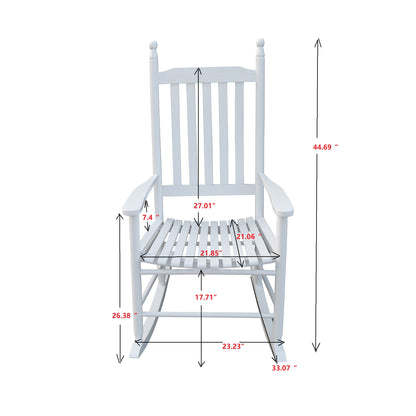 Wooden Porch Rocking Chair White