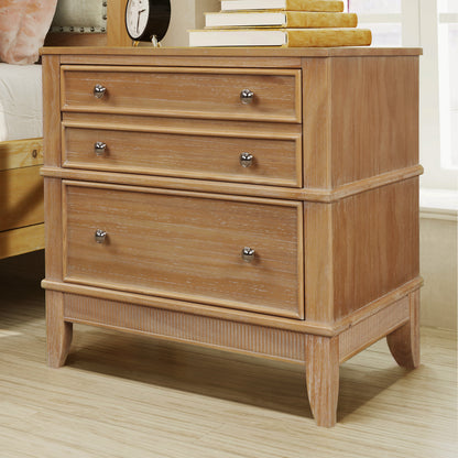 Hazel 3-Drawer Side Table Natural
