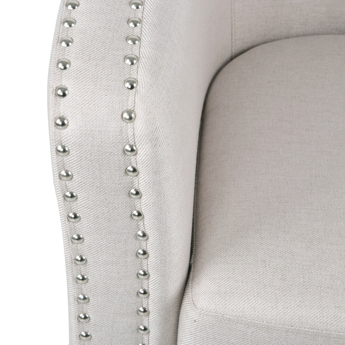 Modern Swivel Lounge Chair – Linen Beige
