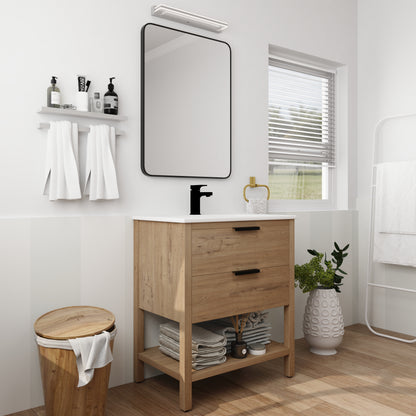 30-Inch Vanity with 2 Drawers White Finish