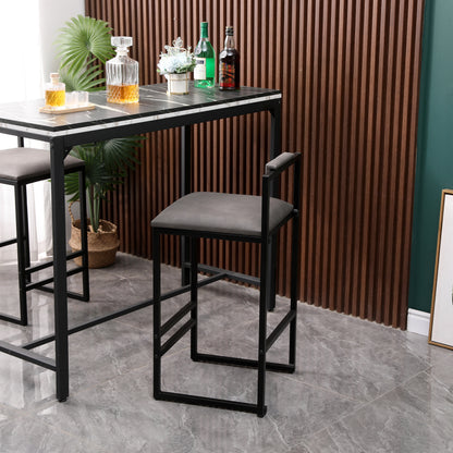 Gray Counter Barstool Set (2 pcs)
