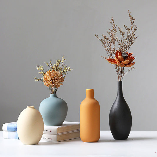 Three-Piece Ceramic Vase Set