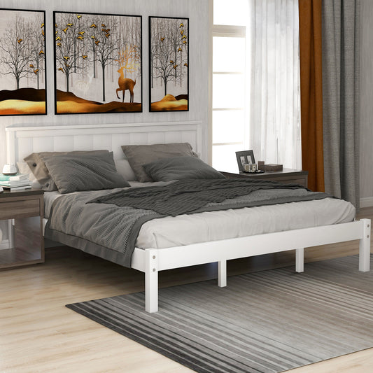 Queen Platform Bed White