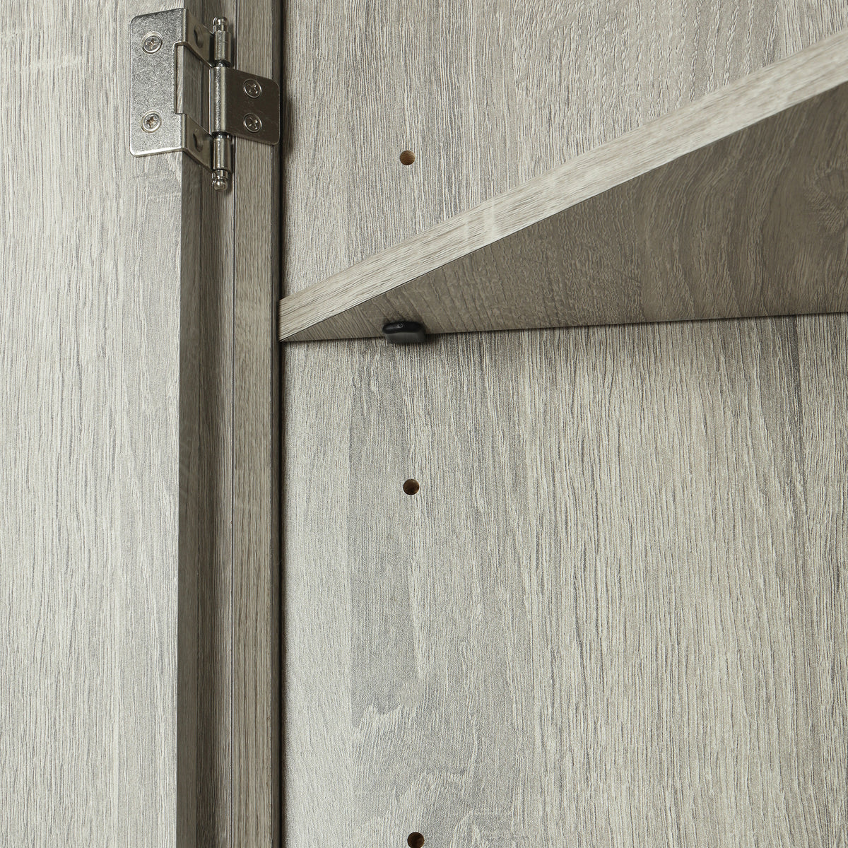 Oak Corner Bathroom Cabinet with Shelves