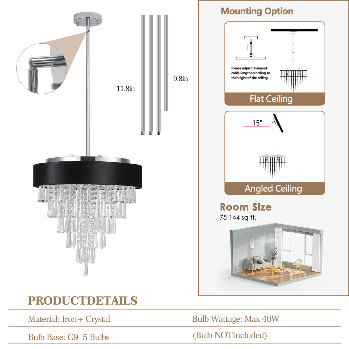 Crystal Round Chandelier