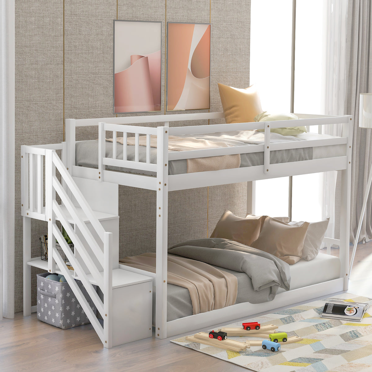 Twin Bunk Bed White