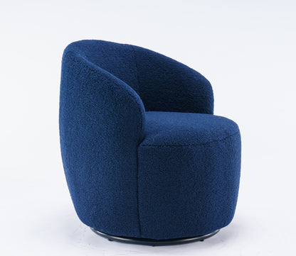 Teddy Barrel Accent Chair – Navy Blue