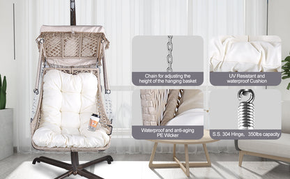 Rattan Egg Chair with Stand