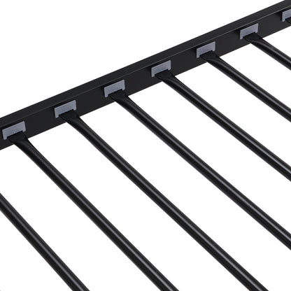 Full Metal Bunk Bed with Guardrails Black