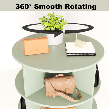 7-Layer 360° Rotating Shoe Rack Green